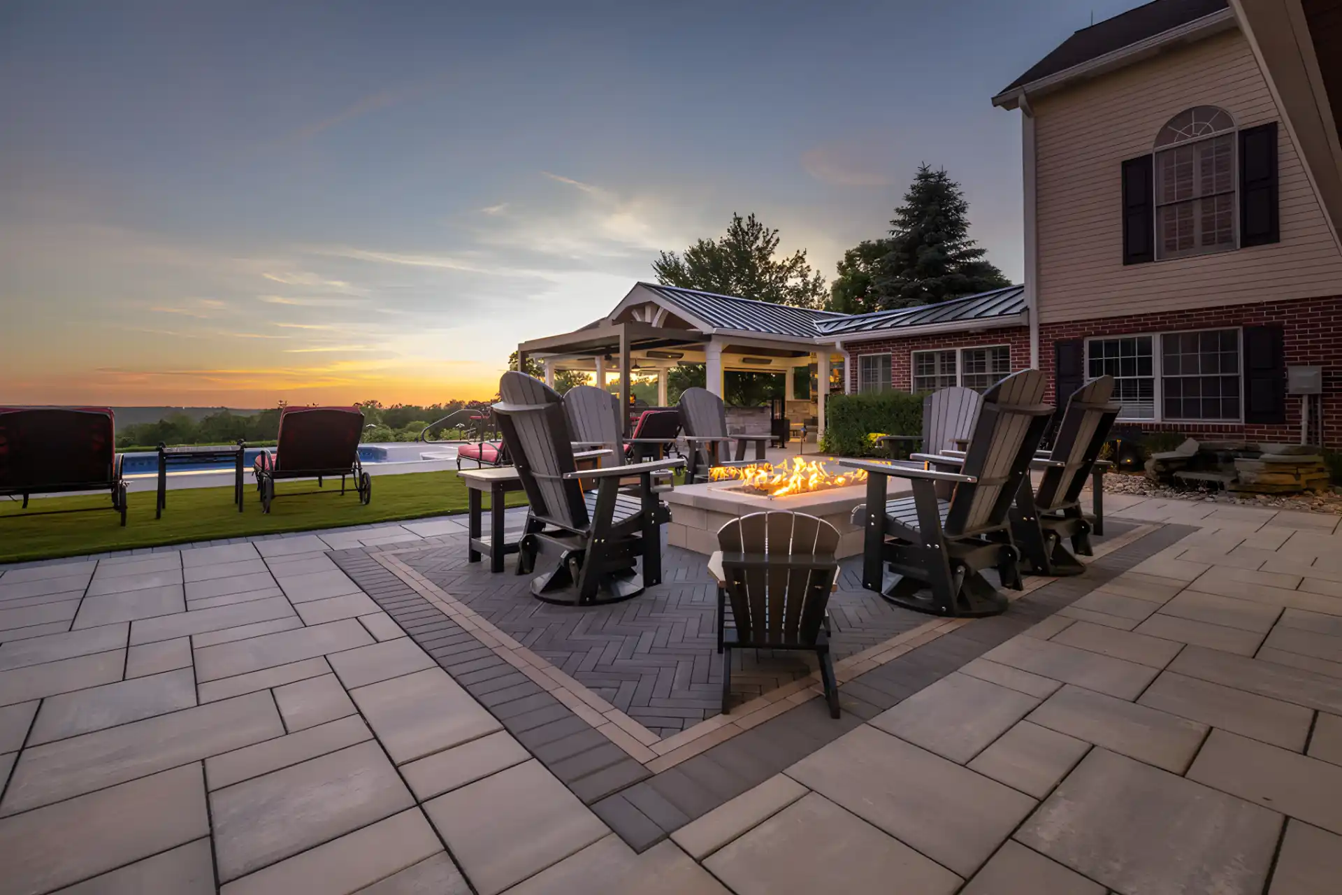 Poolside Pavilion and Outdoor Kitchen in Hinckley, Ohio